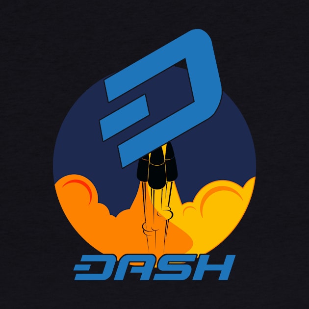 Rocket to The Moon : DASH Edition by CryptoTextile
